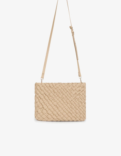 Nieves Woven Clutch - Light Tan - BAY WINDOW