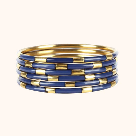 Veda Bangles (Set of 6) - Navy - BAY WINDOW