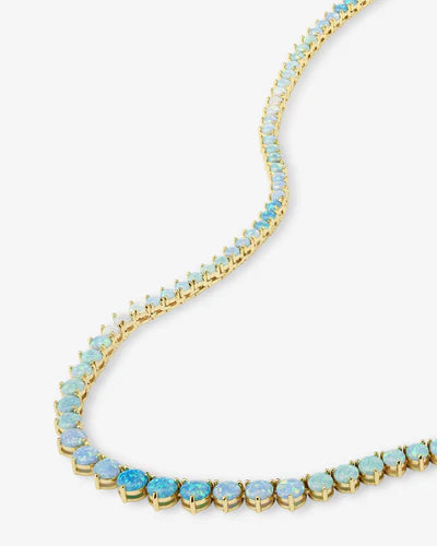 Not Your Basic Graduated Ombre Tennis Necklace - BAY WINDOW