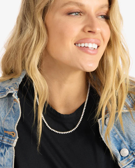 Not Your Basic Tennis Necklace 18" - BAY WINDOW