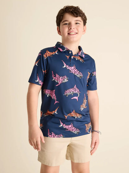 The King of the Sea (Boy's Performance Polo) - BAY WINDOW