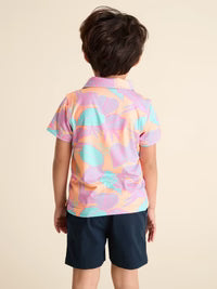 The Posh Palms (Boy's Performance Polo) - BAY WINDOW