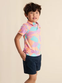 The Posh Palms (Boy's Performance Polo) - BAY WINDOW