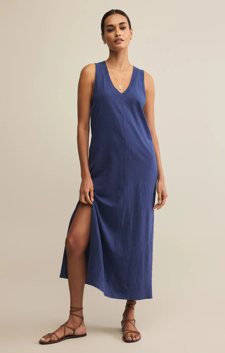 Palisades Midi Dress - Yacht Blue - BAY WINDOW