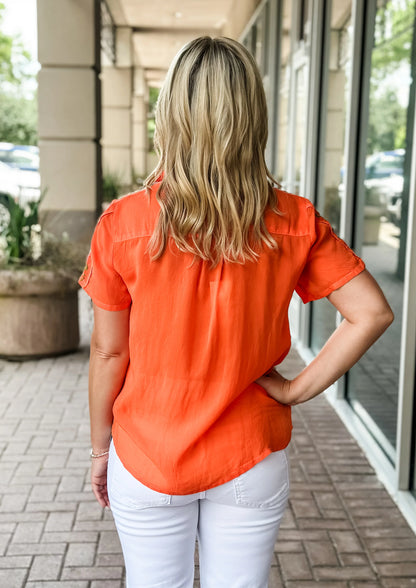 Petra Shirt - Firecracker - BAY WINDOW