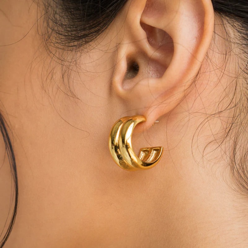 Twin Gold Hoops