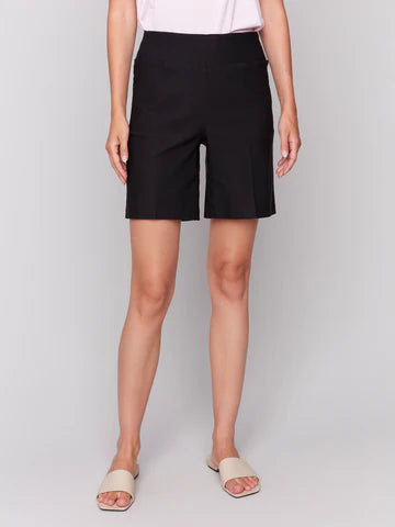 Pull On Short with Pockets - Black - BAY WINDOW