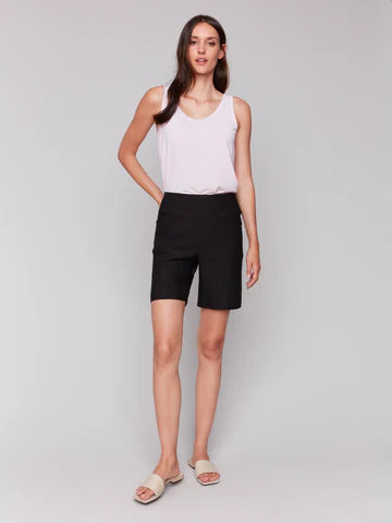 Pull On Short with Pockets - Black - BAY WINDOW