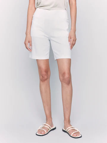 Pull On Short with Pockets - White - BAY WINDOW
