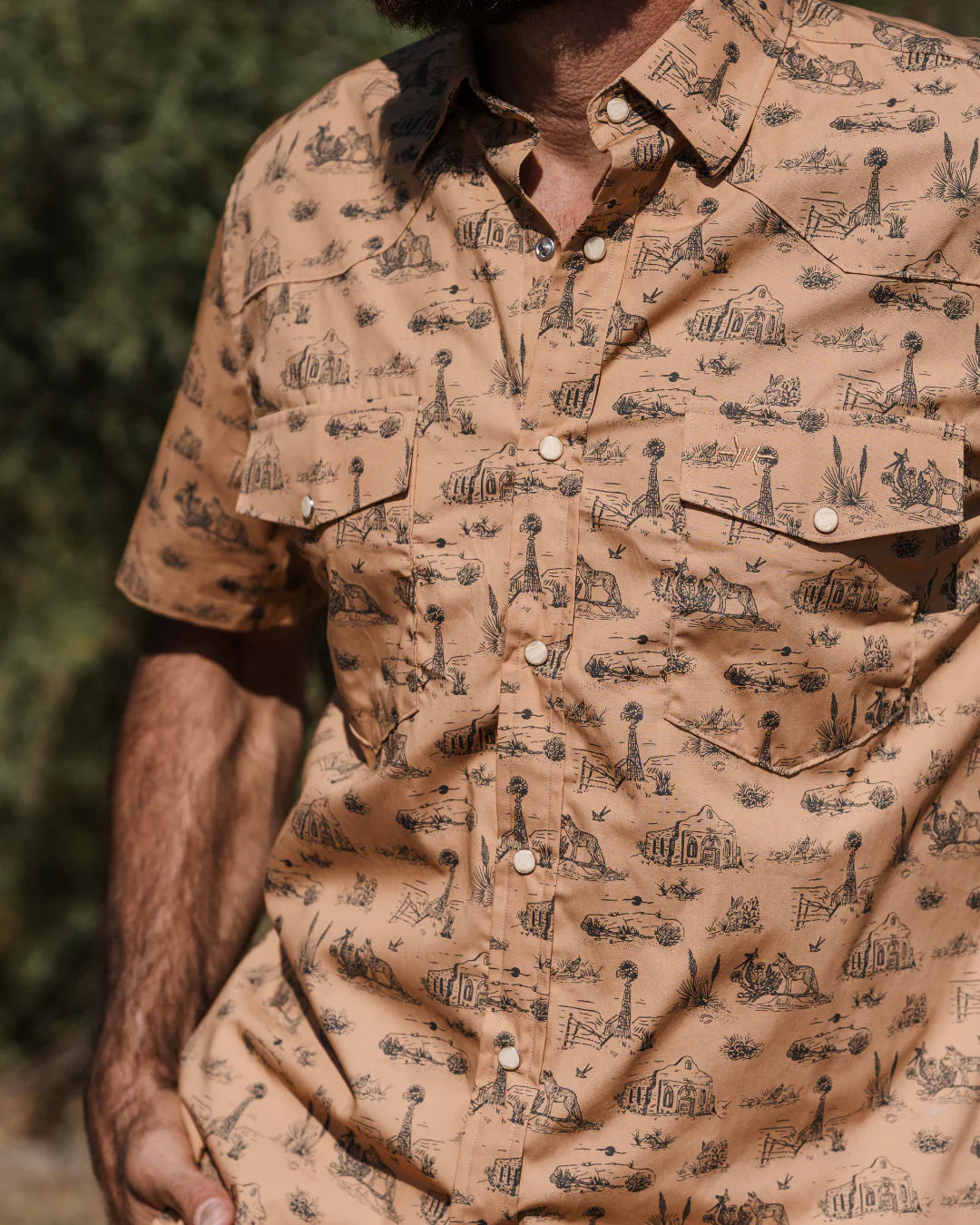 Ranger Pearl Snap Short Sleeve - West Texas Toile - BAY WINDOW