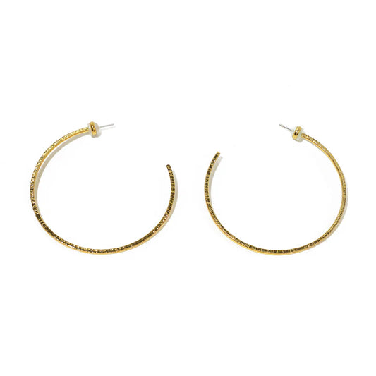 Thin Hammered Hoops
