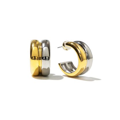 Twin Two-Tone Hoops