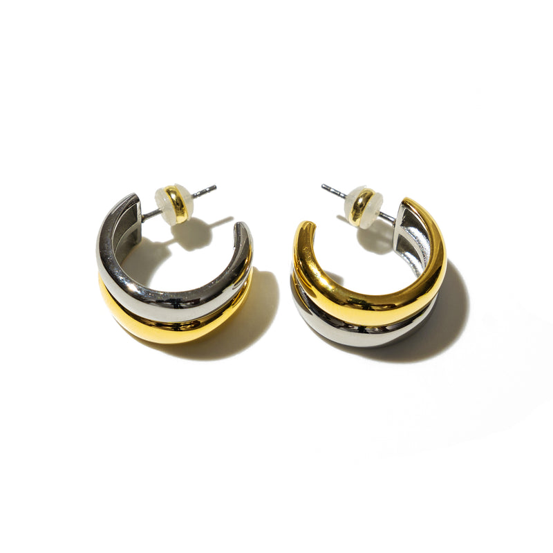 Twin Two-Tone Hoops
