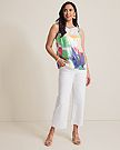 Ella Twill High Rise Wide Crop - Sugar Wash - BAY WINDOW