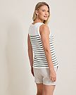 Crochet Edge Stripe Tank - Dark Jade - BAY WINDOW