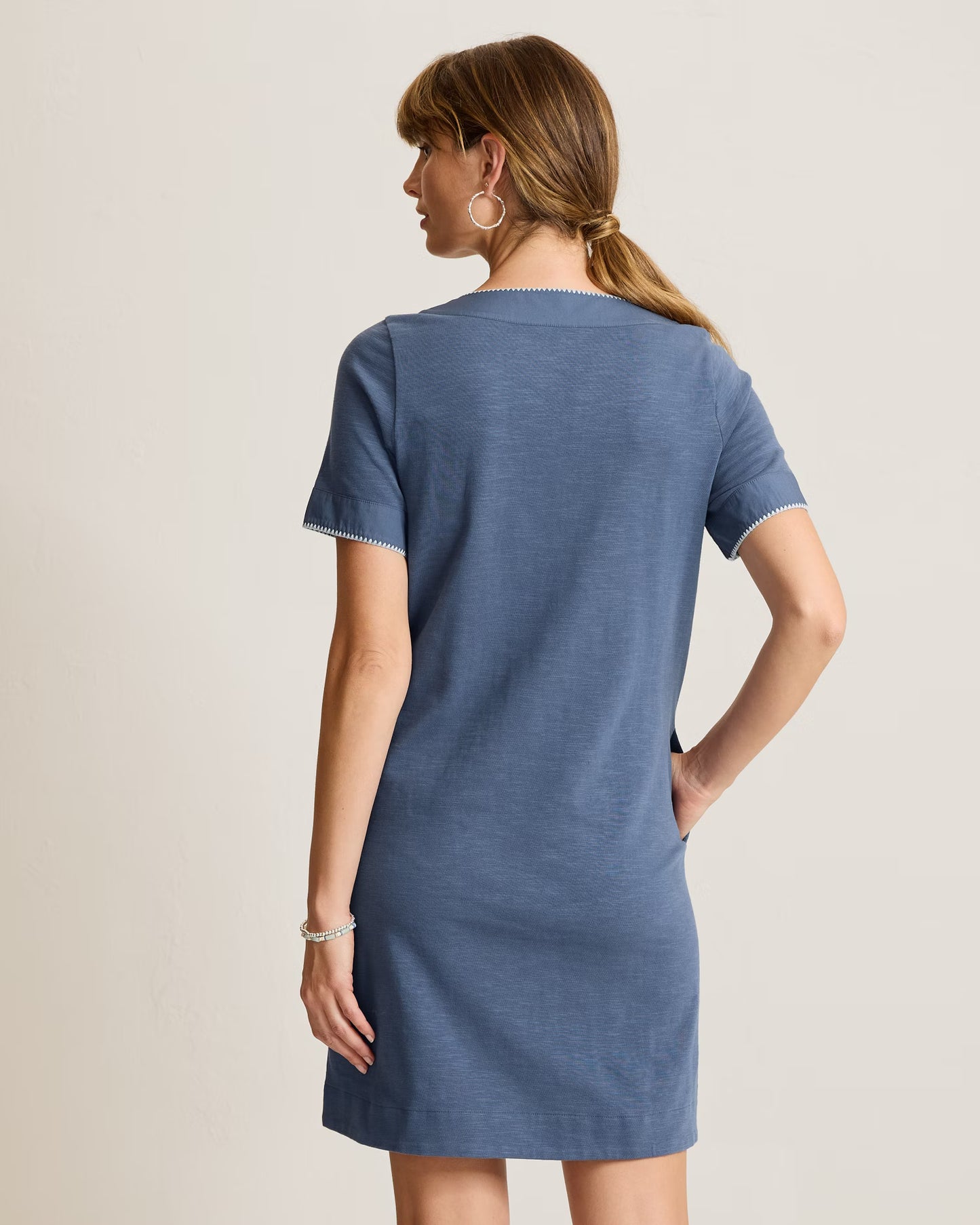 Sunset Harbor Blanket Stitch Dress