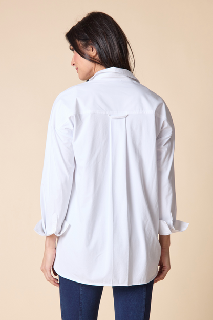 Knit Mix Boyfriend Shirt