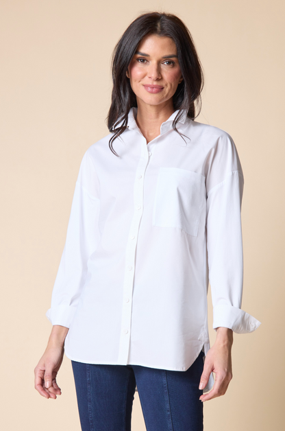 Knit Mix Boyfriend Shirt