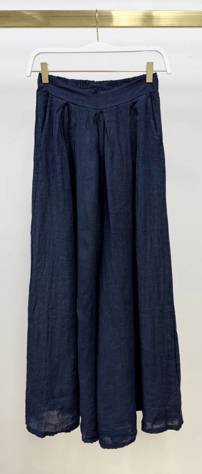 Linen Extra wide Leg Trousers