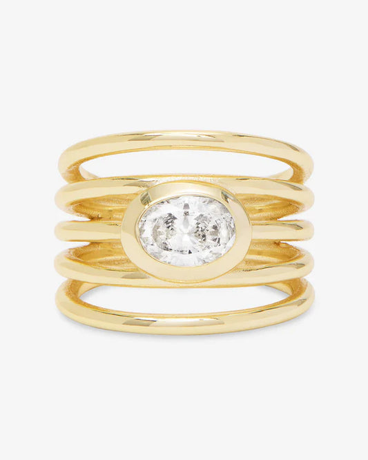 She's a Boss Stacked Ring - Gold
