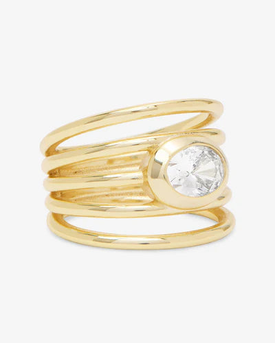 She's a Boss Stacked Ring - Gold