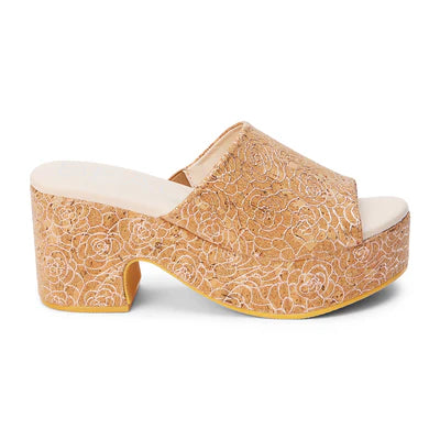 Terry 90s Platform Heel in Rose Cork