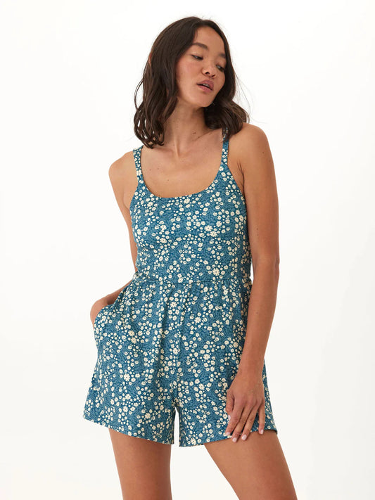 Tansie Micro Bloom Print Luxe Jersey Romper - Serrano - BAY WINDOW