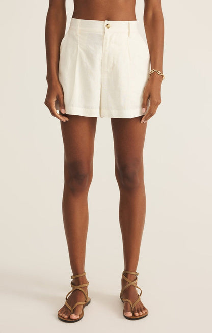 Topanga Linen Short - White - BAY WINDOW