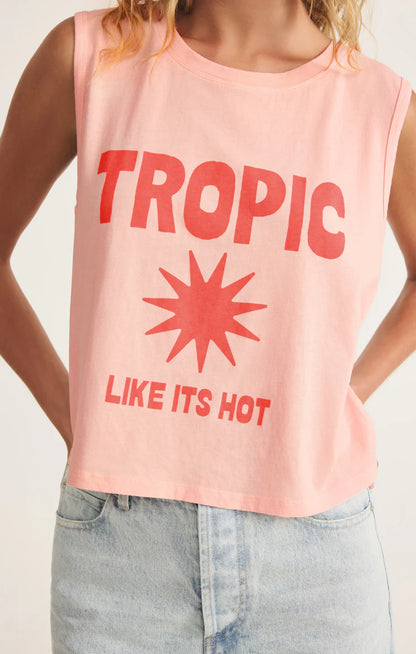 Tropic La Mer Tank - Cheeky Pink
