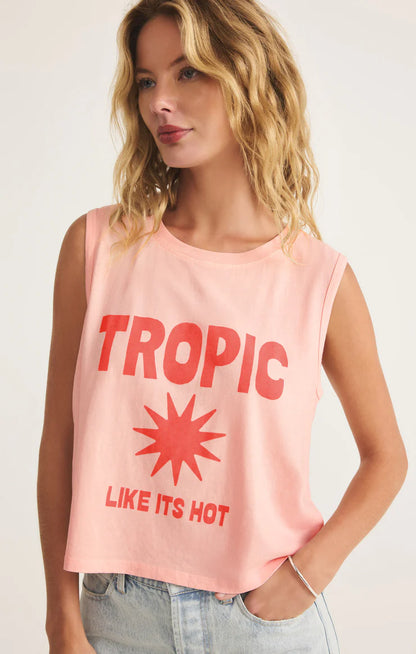Tropic La Mer Tank - Cheeky Pink
