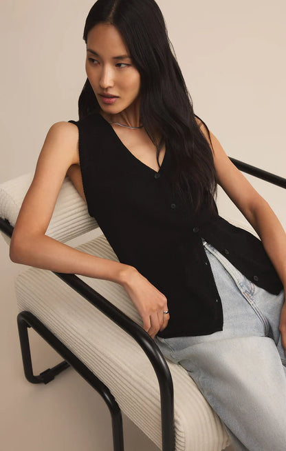 Wanderlust Sweater Vest - Black - BAY WINDOW