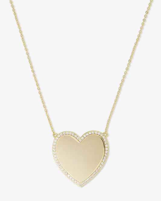 You Have My Heart Pave Necklace 15' - BAY WINDOW