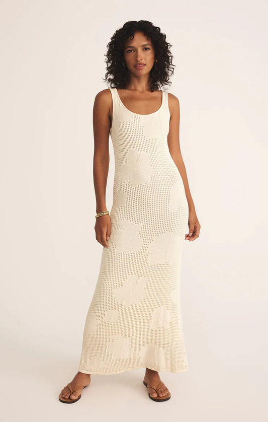 Praya Fleur Maxi Dress - Natural - BAY WINDOW