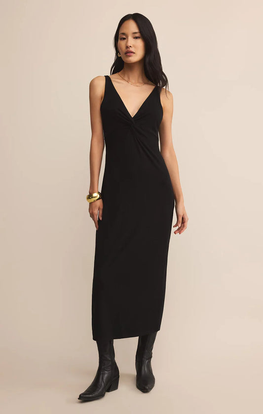 Eleve Midi Dress - Black - BAY WINDOW