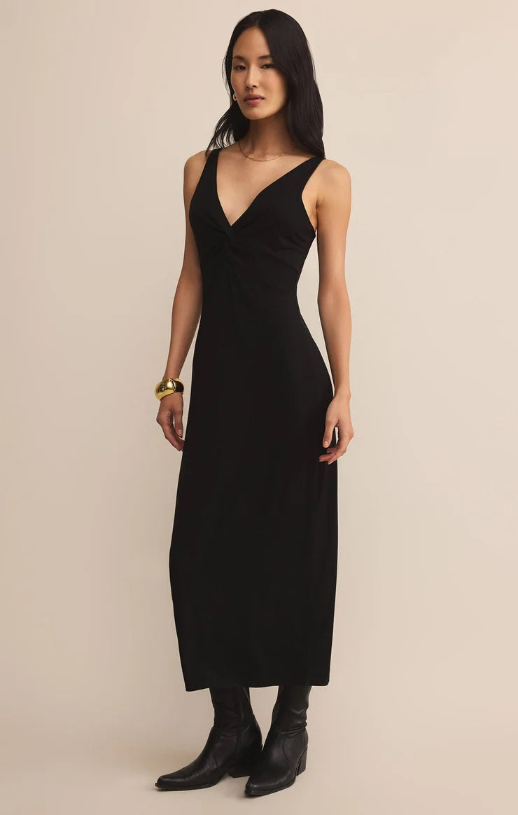 Eleve Midi Dress - Black - BAY WINDOW