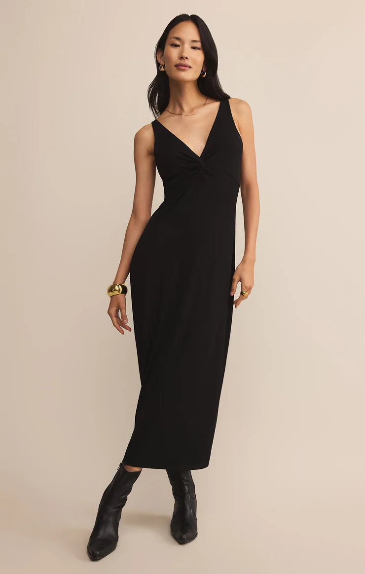 Eleve Midi Dress - Black - BAY WINDOW