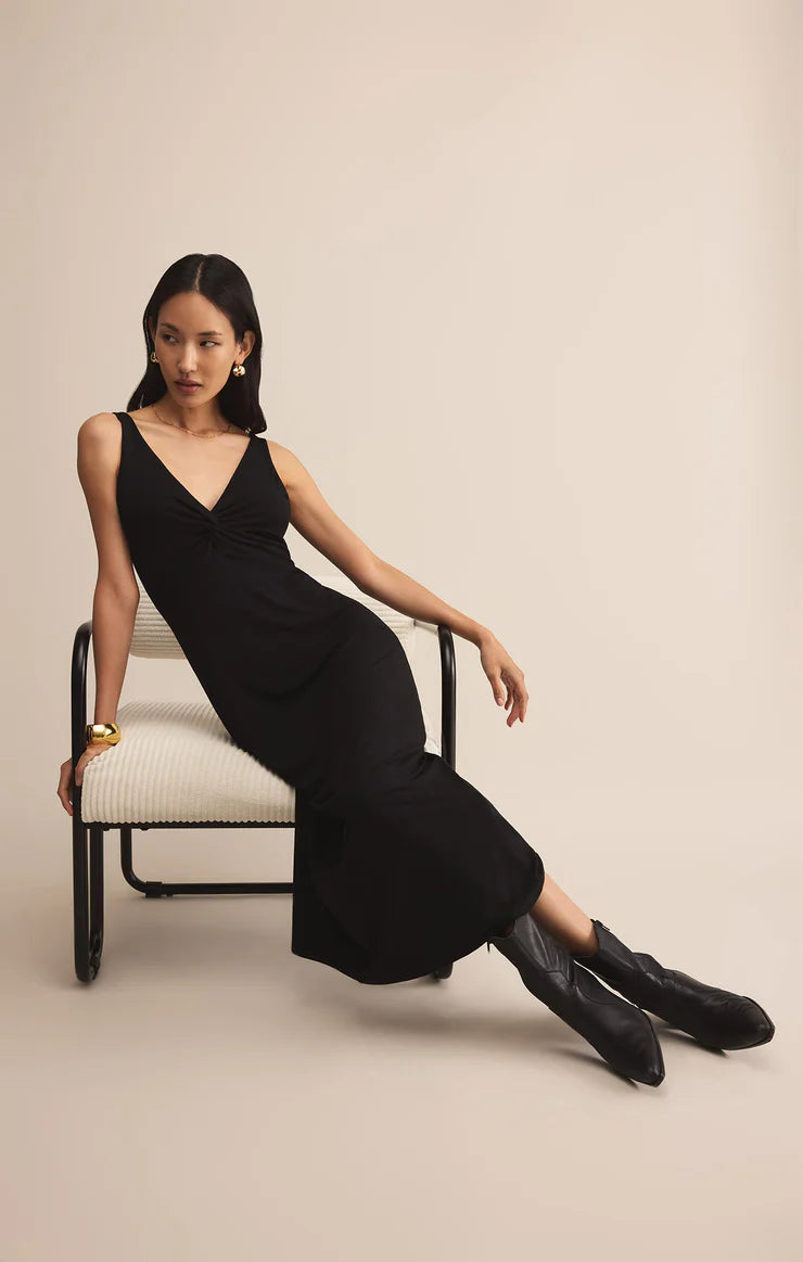 Eleve Midi Dress - Black - BAY WINDOW