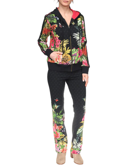 Zip Front Hoodie with Tape - Amorina