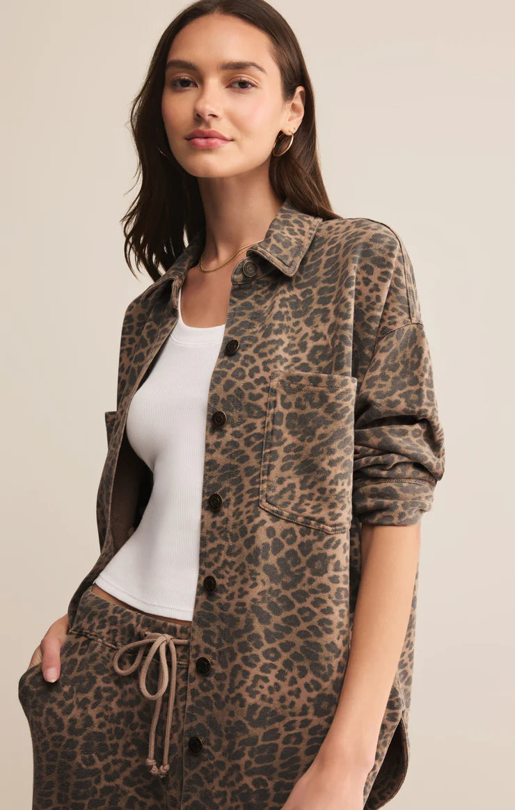 All Day Leopard Jacket - Desert Tan - BAY WINDOW
