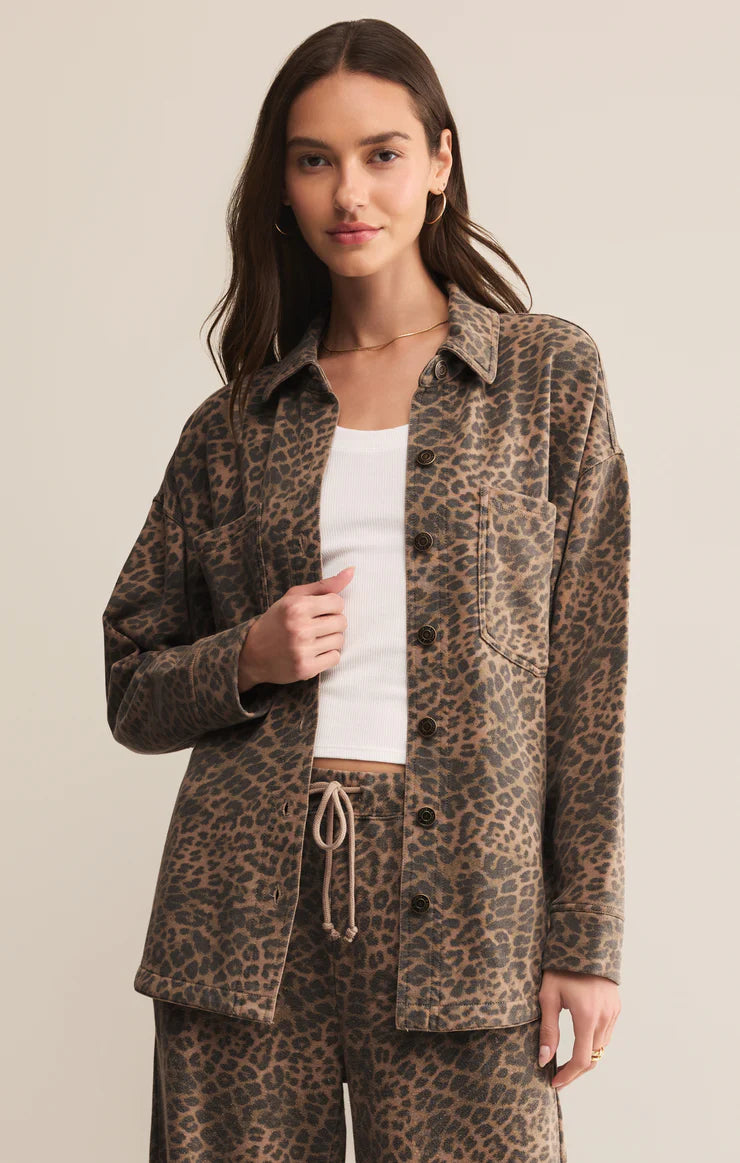 All Day Leopard Jacket - Desert Tan - BAY WINDOW