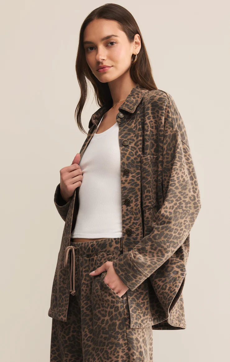 All Day Leopard Jacket - Desert Tan - BAY WINDOW