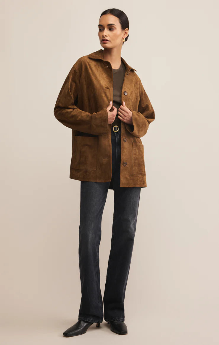 Decker Suede Chore Jacket - Coconut - BAY WINDOW