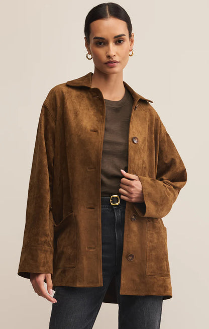 Decker Suede Chore Jacket - Coconut - BAY WINDOW