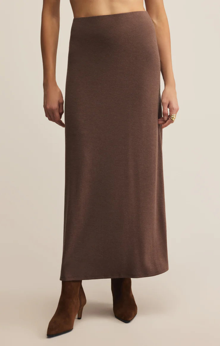 Demure Maxi Skirt - Suede - BAY WINDOW