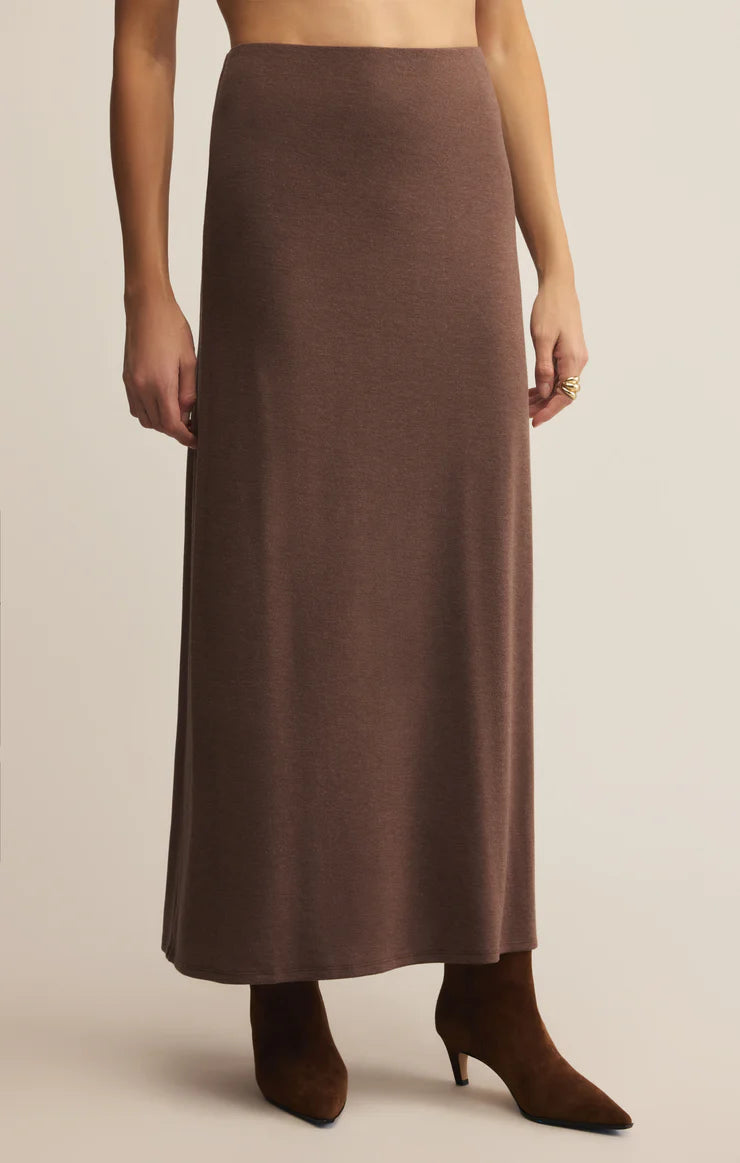 Demure Maxi Skirt - Suede - BAY WINDOW