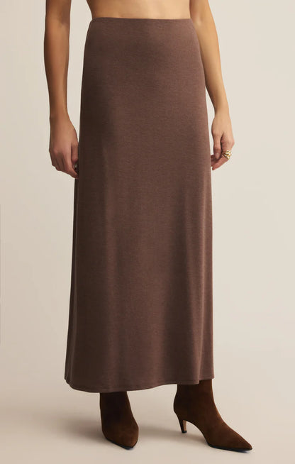 Demure Maxi Skirt - Suede - BAY WINDOW
