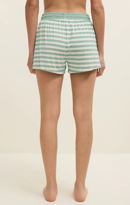 Nori Stripe Short - Crystal Green