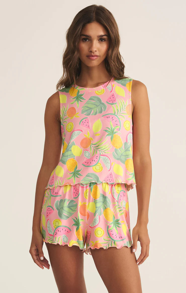 Sloane Fruit Tank - Pink Peony - BAY WINDOW