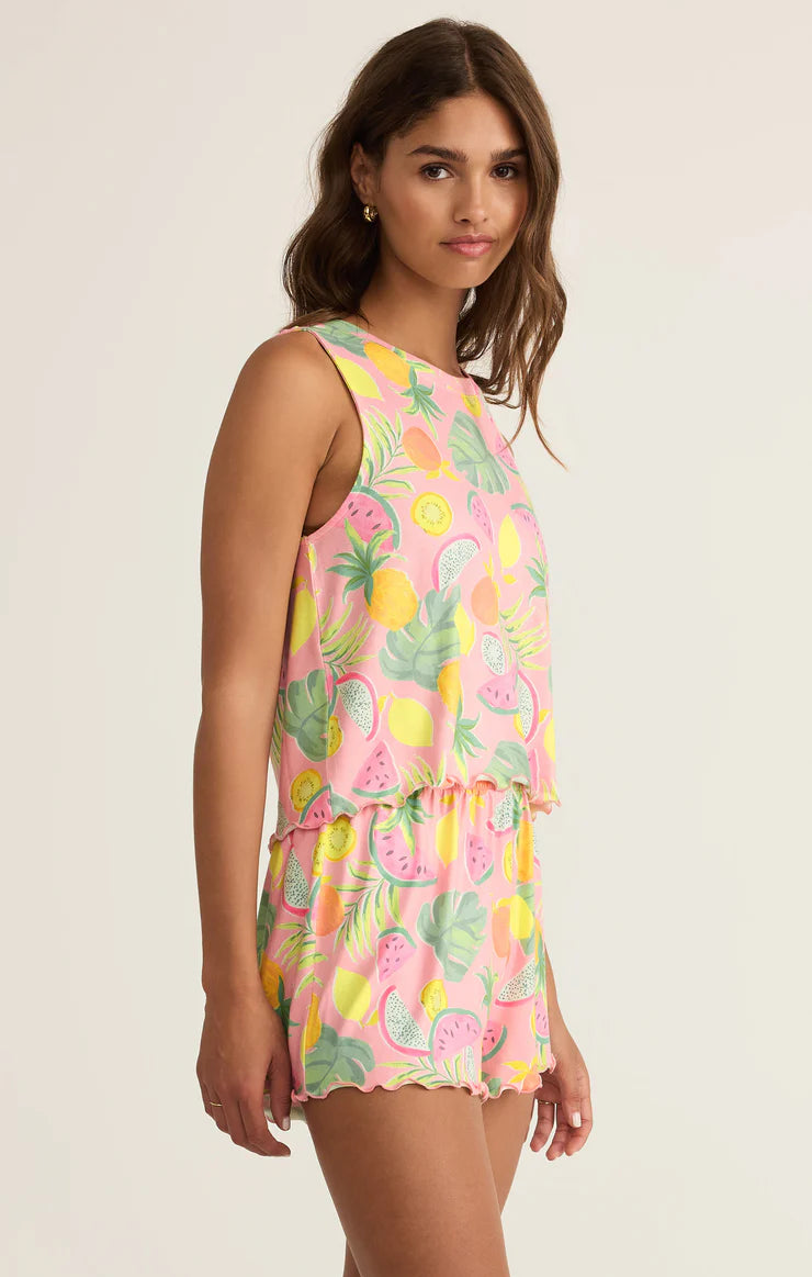 Sloane Fruit Tank - Pink Peony - BAY WINDOW
