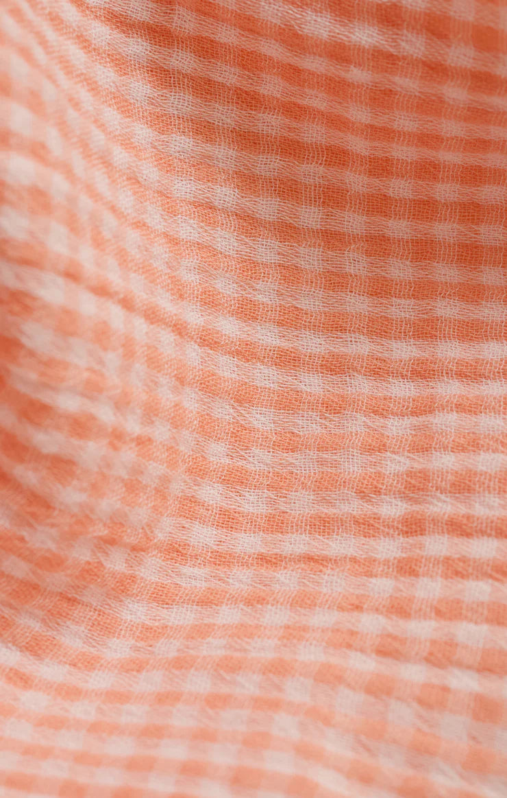 Classic Gingham Top - Cantaloupe